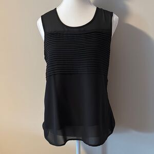 NWT Japna Black Sleeveless Blouse Top. Size Small